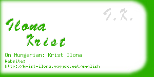 ilona krist business card